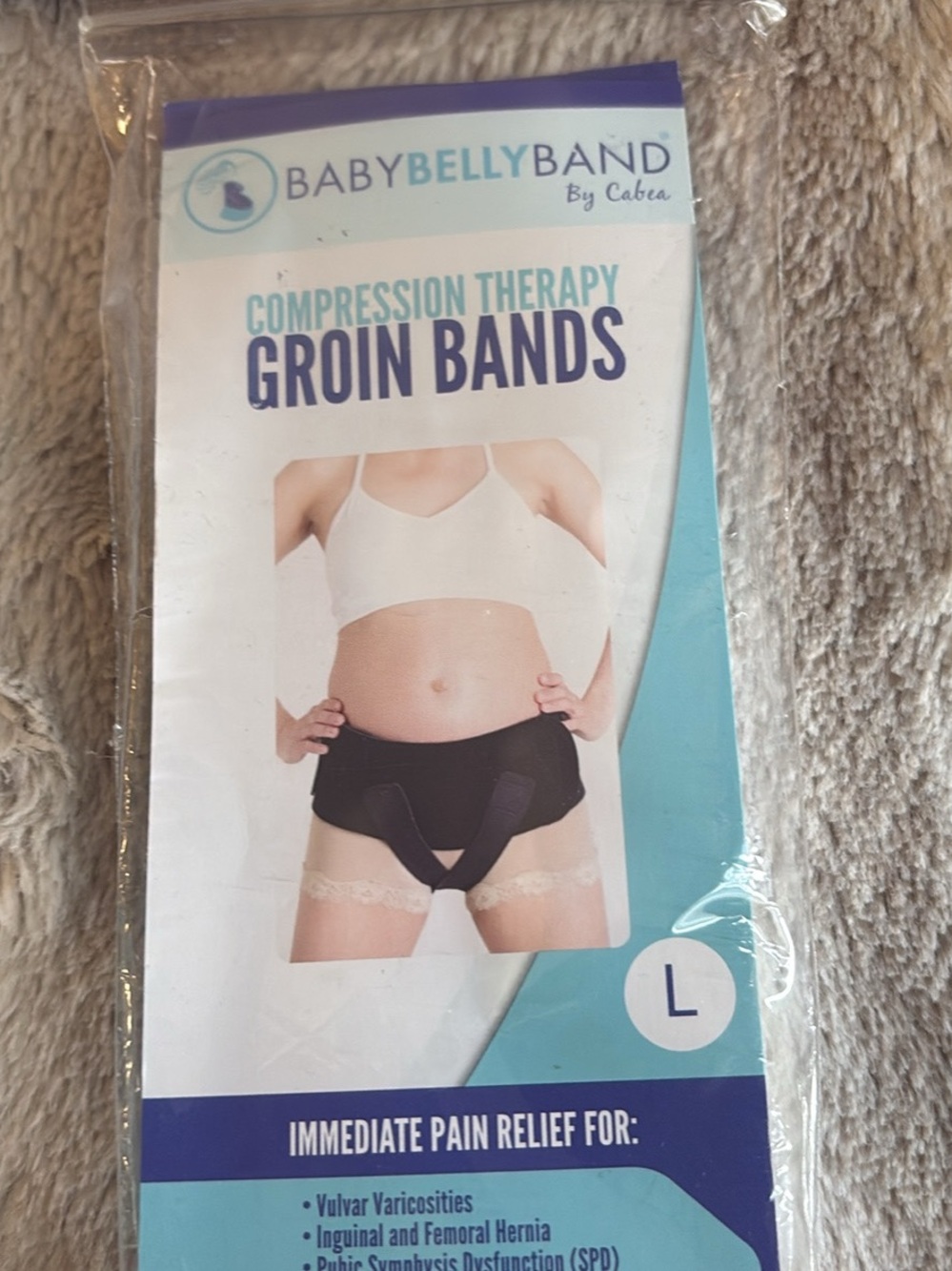 BabyBellyBand Compression Therapy Groin Bands - Black